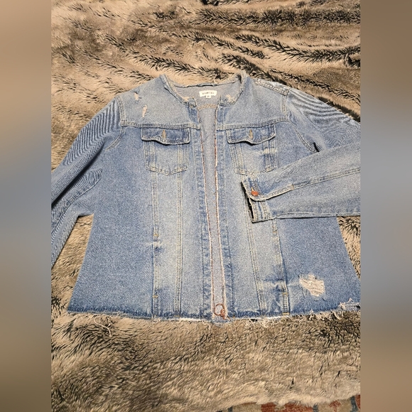 Westbound Distressed Jean Jacket Extra Large/XL - Picture 1 of 5
